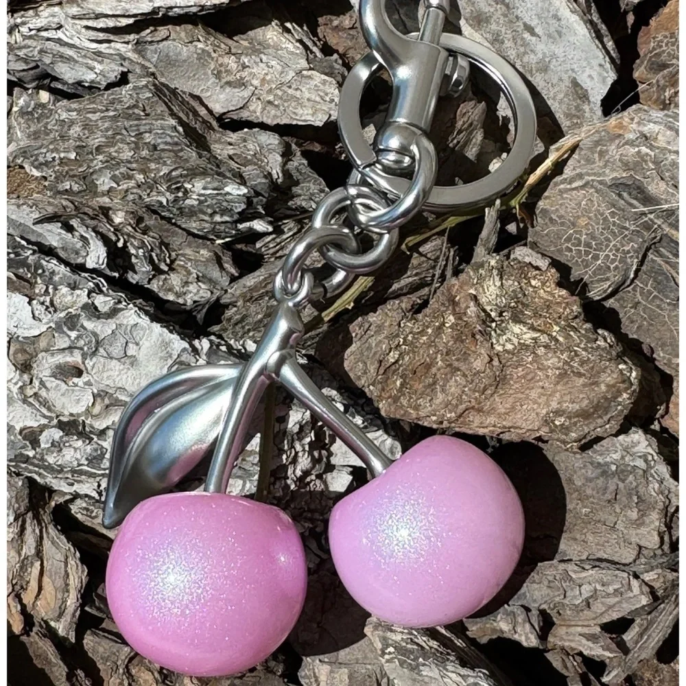 Lavender-Pink Cherry Keychain